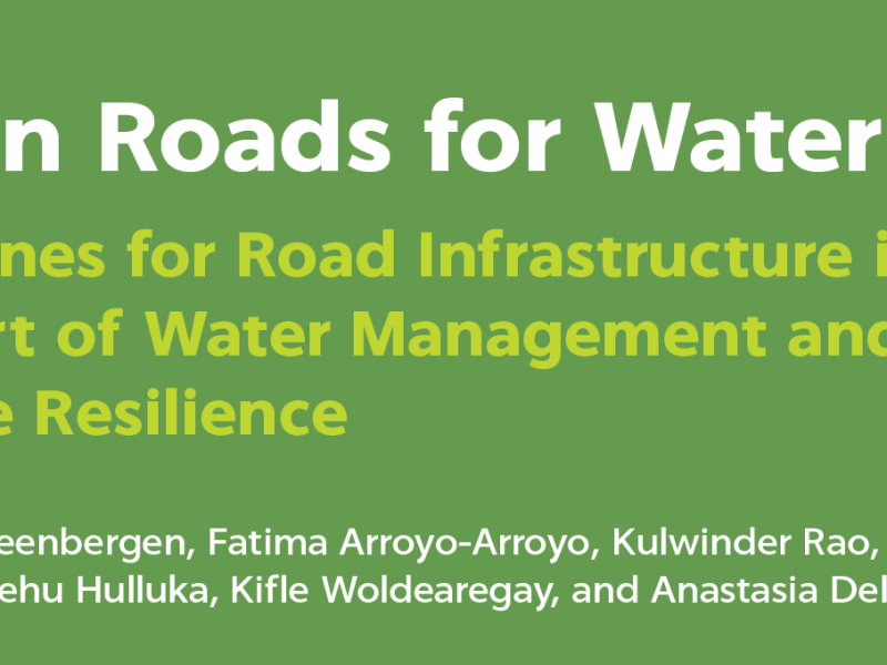 Green Roads for Water- New World Bank Guide